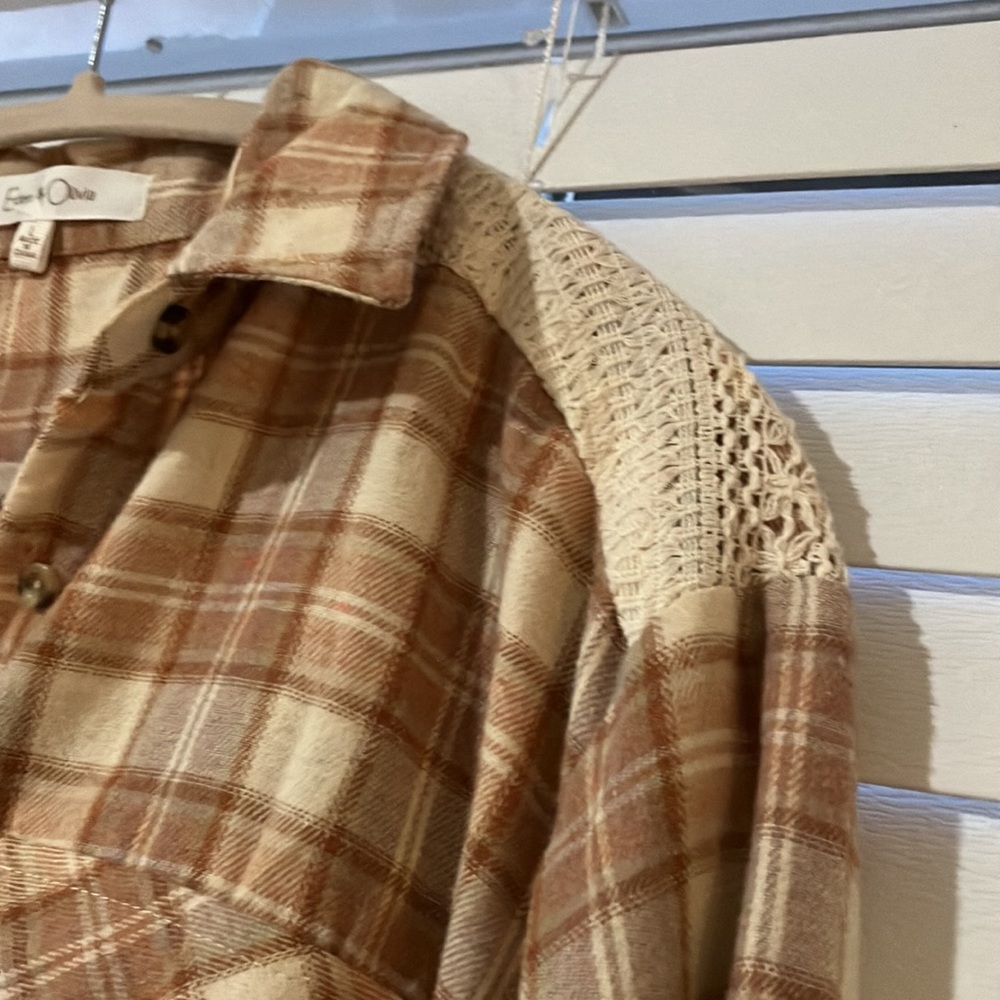 Flannel Lace Button Down - Picture 10 of 12